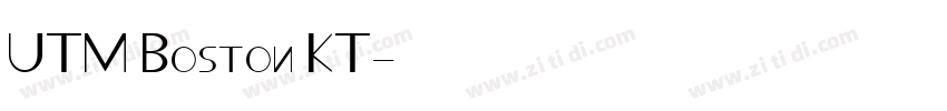 UTM Boston KT字体转换